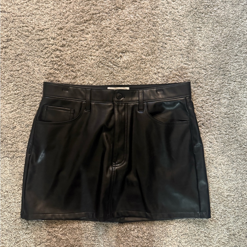 Abercrombie and Fitch leather mini skirt